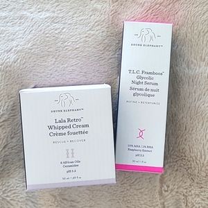 Drunk Elephant Lala Retro Whipped Cream & TLC Glycolic Night Serum